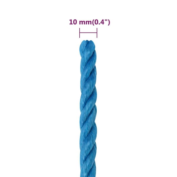 vidaXL Rep blå 10 mm 50 m polypropylen