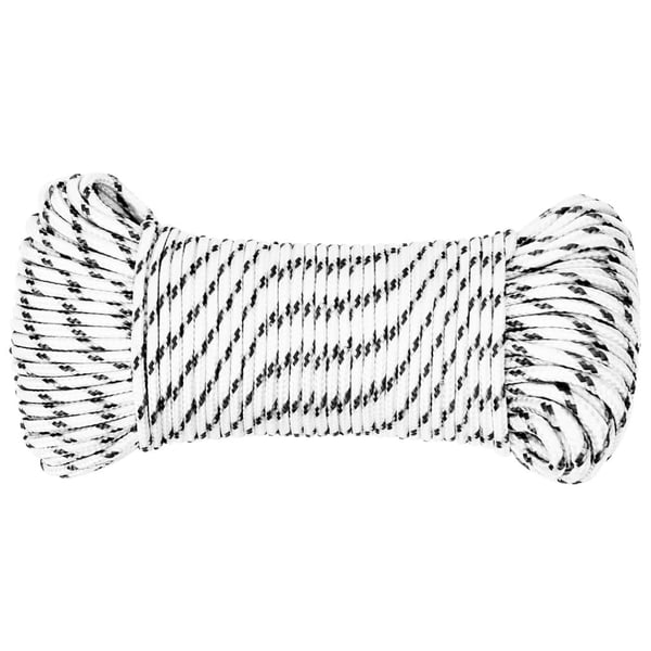 vidaXL Punottu veneköysi valkoinen 5 mm x 250 m polyesteri