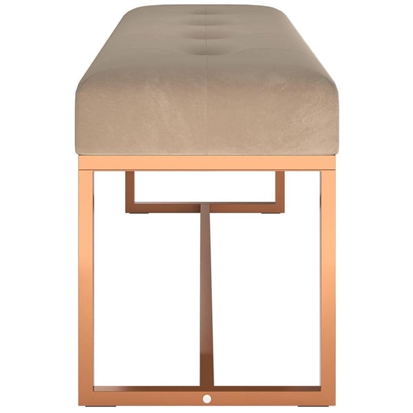 vidaXL bænk 110x36x45 cm velour beige