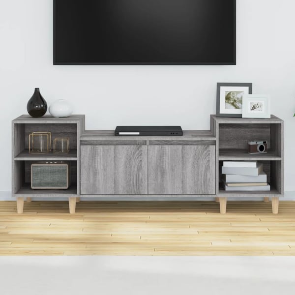 vidaXL TV-benk grå sonoma 160x35x55 cm konstruert tre