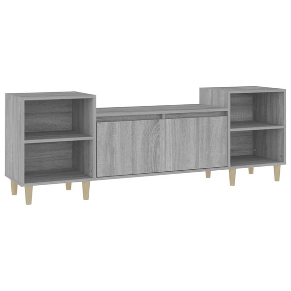 vidaXL TV-benk grå sonoma 160x35x55 cm konstruert tre
