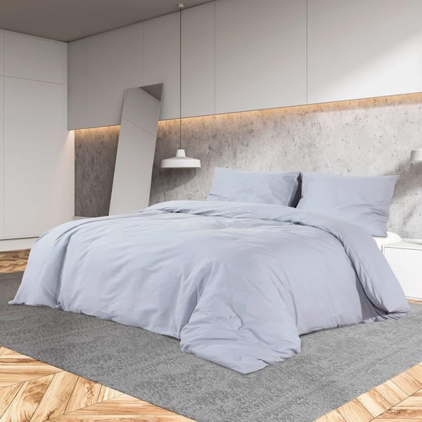 vidaXL sengetøj 260x240 cm let mikrofiberstof grå