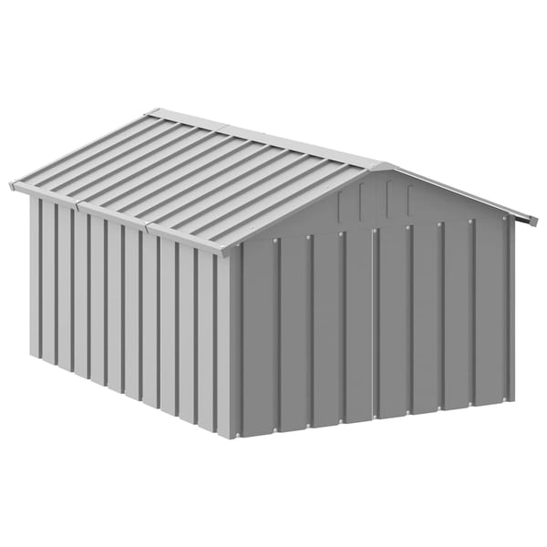vidaXL hundehus 116,5x153x81,5 cm galvaniseret stål grå