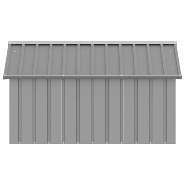 vidaXL hundehus 116,5x153x81,5 cm galvaniseret stål grå