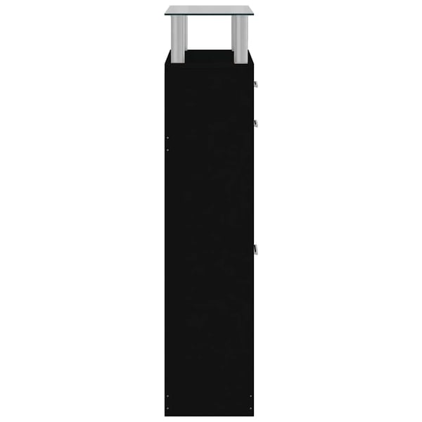 vidaXL skoskab 63x24x104 cm konstrueret træ sort