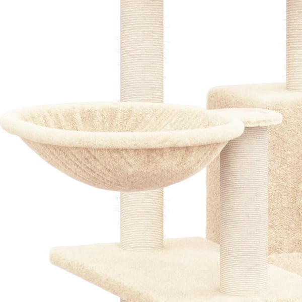 vidaXL Kissan kiipeilypuu sisal- raapimispylväillä kerma 82 cm
