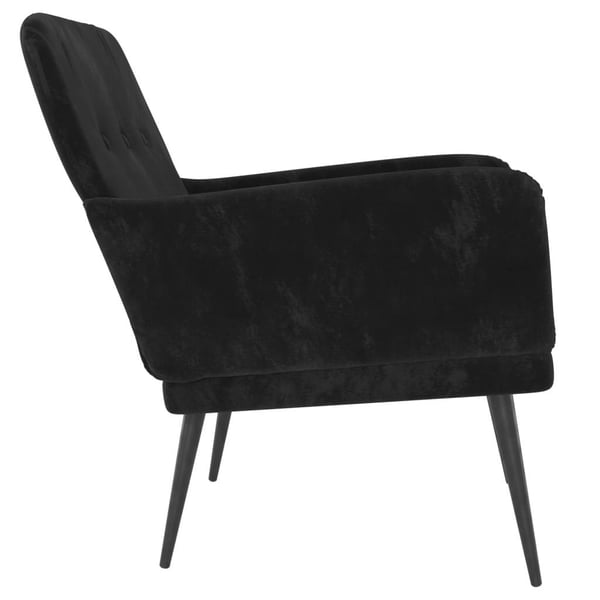 vidaXL lænestol 62x79x79 cm velour sort