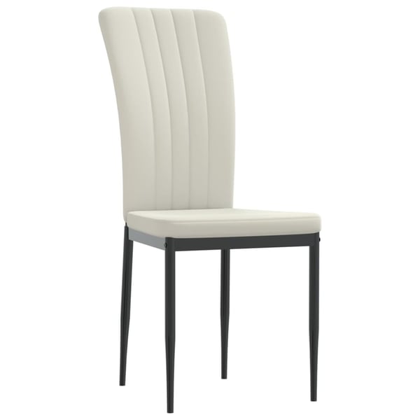 vidaXL spisebordsstole 4 stk. velour cremefarvet