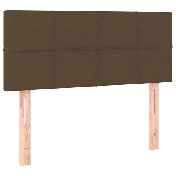 vidaXL kontinentalseng med madras 100x200 cm stof mørkebrun