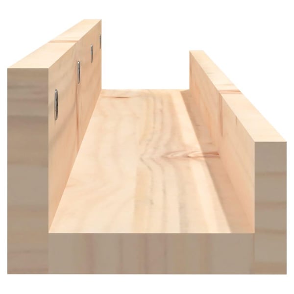 vidaXL Vegghyller 2 stk 80x12x9 cm heltre furu