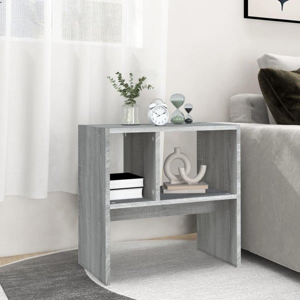 vidaXL Sidebord grå sonoma 50x30x50 cm konstruert tre