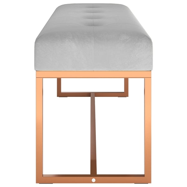 vidaXL bænk 110x36x45 cm velour grå