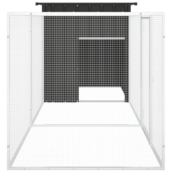 vidaXL Kyllingbur antrasitt 300x91x100 cm galvanisert stål