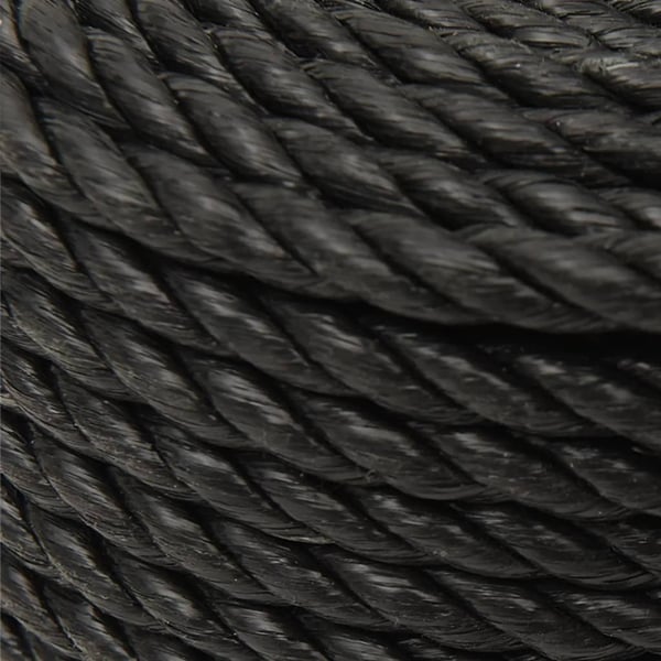 vidaXL Arbeidstau svart 10 mm 50 m polypropylen