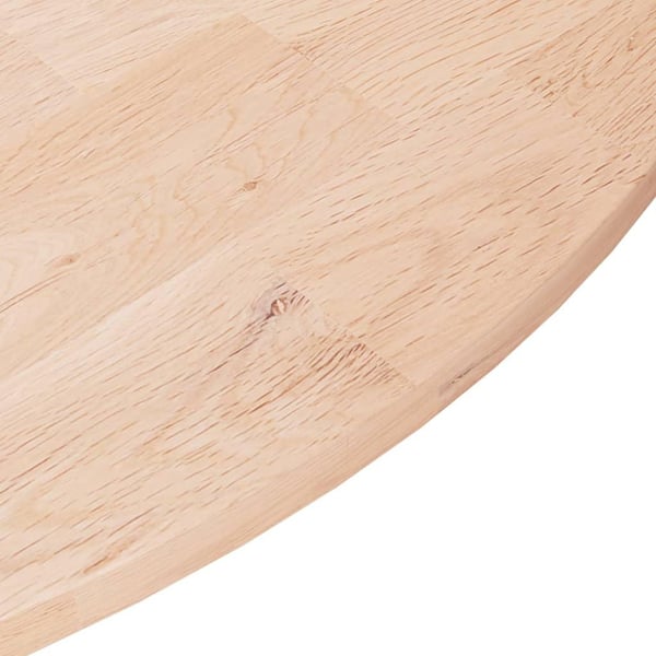 vidaXL Rund bordplate Ø60x1,5 cm ubehandlet heltre eik