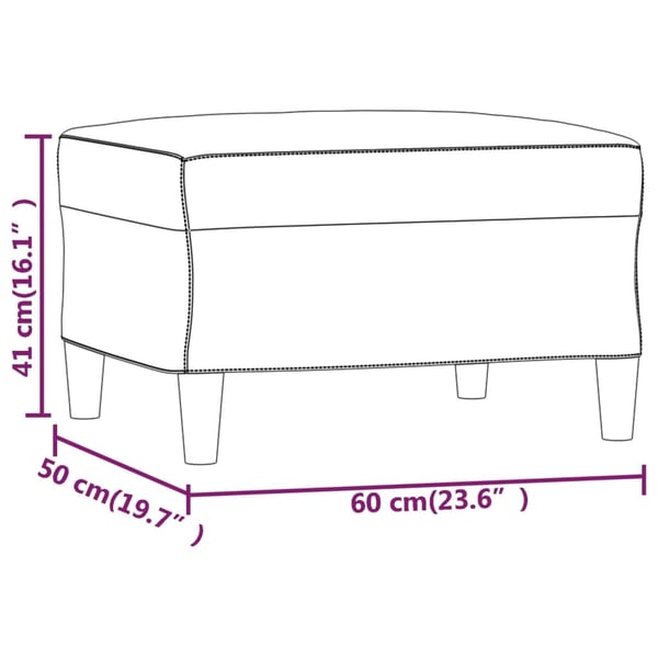 vidaXL fodskammel 60x50x41 cm velour sort