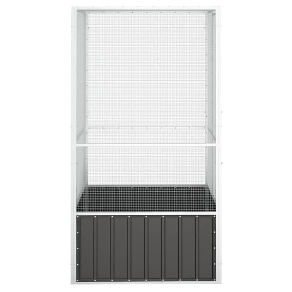 vidaXL Fuglebur antrasitt 111x107x211,5 cm galvanisert stål
