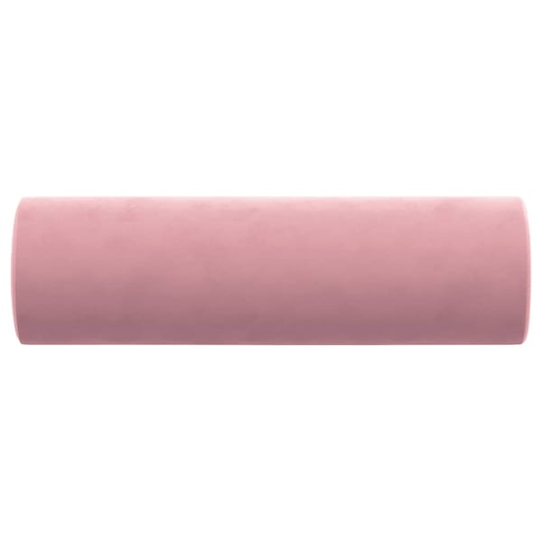 vidaXL pyntepuder 2 stk. Ø15x50 cm velour lyserød