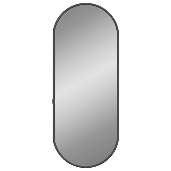vidaXL Veggspeil svart 50x20 cm oval