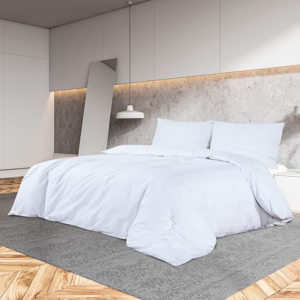 vidaXL Sengesett hvit 155x220 cm bomull