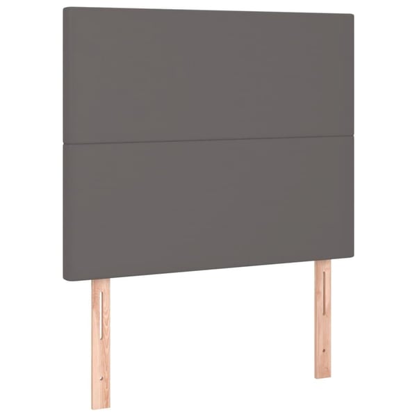 vidaXL kontinentalseng med madras 100x200 cm kunstlæder grå