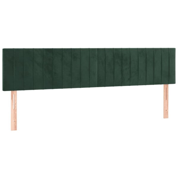 vidaXL kontinentalseng med madras 200x200 cm fløjl mørkegrøn
