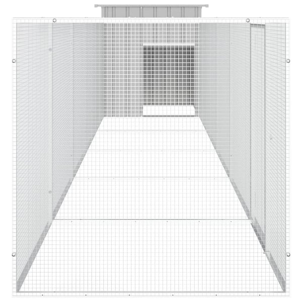 vidaXL Kyllingbur grå 600x91x100 cm galvanisert stål