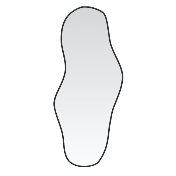 vidaXL Veggspeil svart 80x35 cm