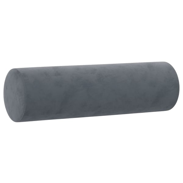 vidaXL pyntepuder 2 stk. Ø15x50 cm velour mørkegrå