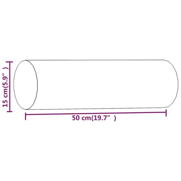 vidaXL pyntepuder 2 stk. Ø15x50 cm velour mørkegrå