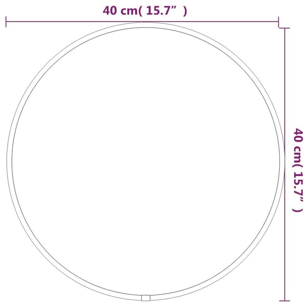 vidaXL Veggspeil sølv Ø 40 cm rund