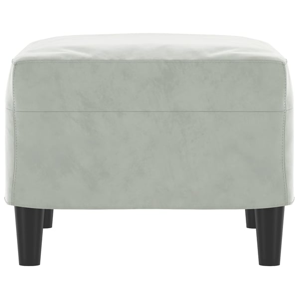 vidaXL fodskammel 60x50x41 cm velour lysegrå