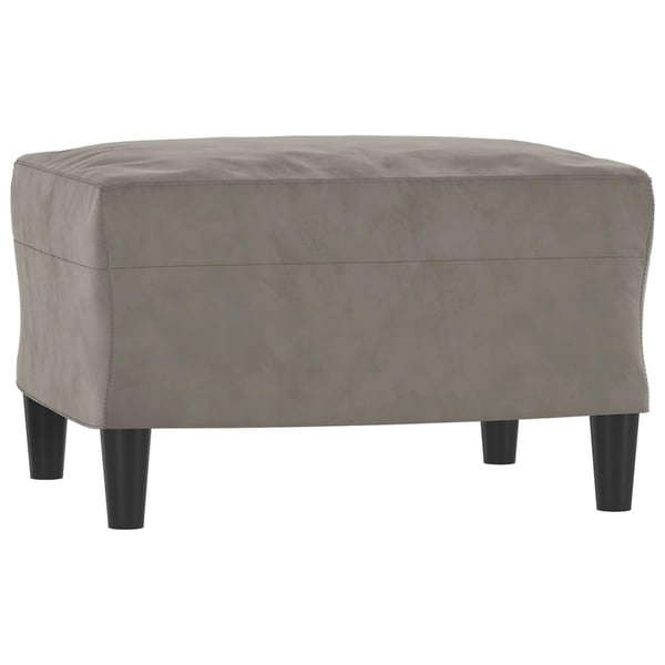 vidaXL fodskammel 60x50x41 cm velour lysegrå