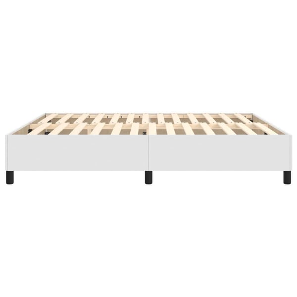 vidaXL Boxspring sengeramme 160x200 cm kunstlæder hvid