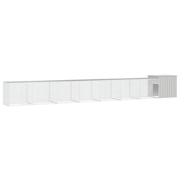 vidaXL Kyllingbur grå 800x91x100 cm galvanisert stål