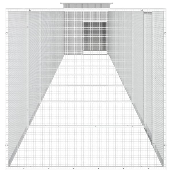 vidaXL Kyllingbur grå 800x91x100 cm galvanisert stål