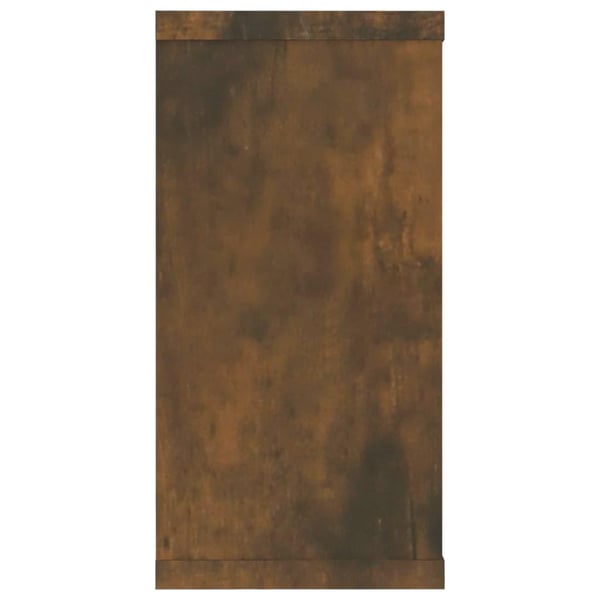 vidaXL Vegghyller kube 4 stk røkt eik 100x15x30 cm konstruert tre