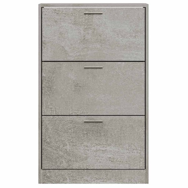vidaXL Skoskap betonggrå 63x24x103 cm konstruert tre