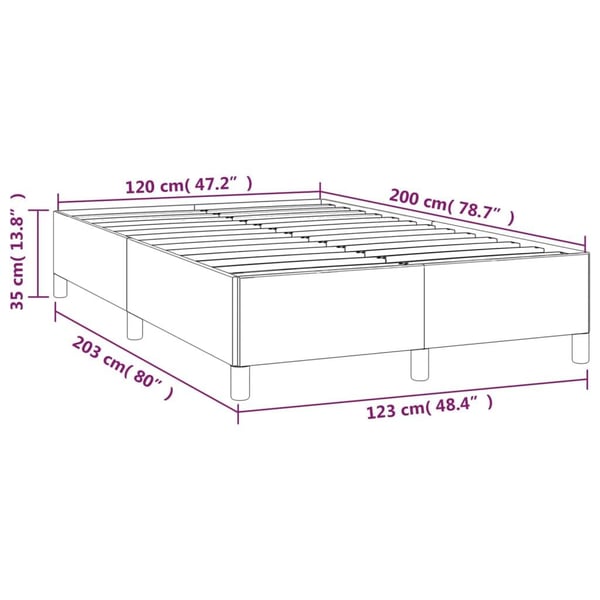 vidaXL Sängram vit 120x200 cm konstläder