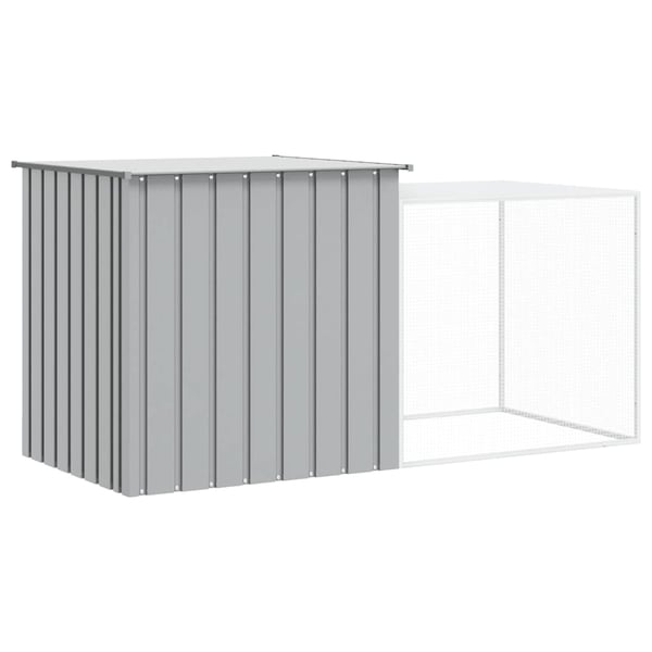 vidaXL Kaninbur grå 200x91x100 cm galvanisert stål