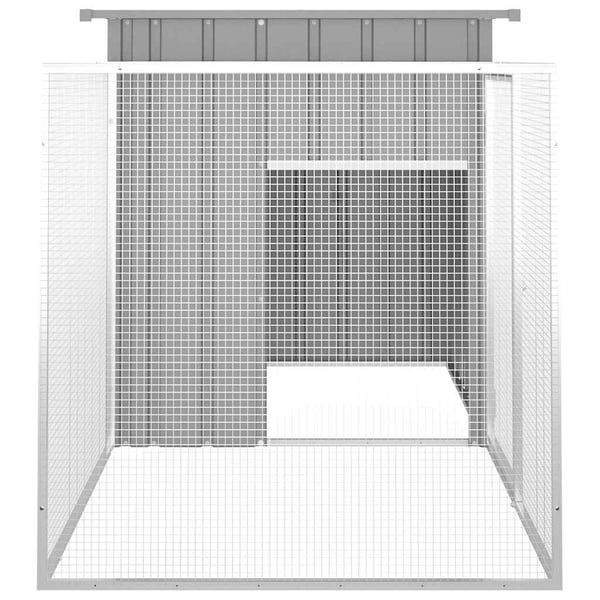 vidaXL Kaninbur grå 200x91x100 cm galvanisert stål