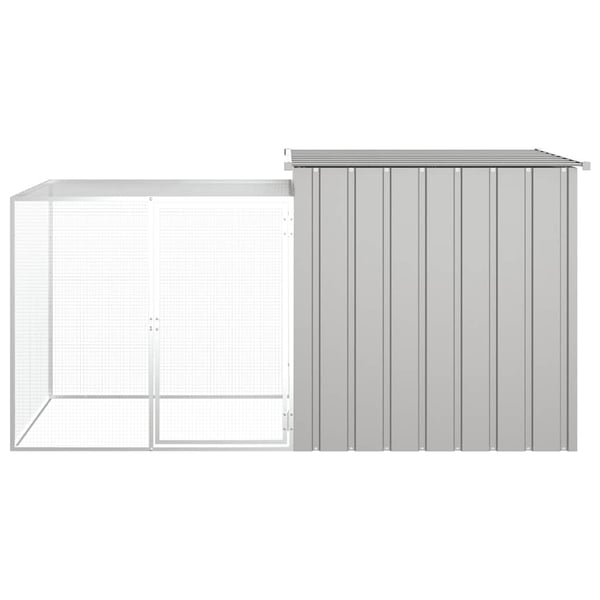 vidaXL Kaninbur grå 200x91x100 cm galvanisert stål