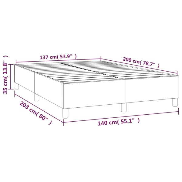 vidaXL Boxspring sengeramme 140x200 cm kunstlæder cremefarvet