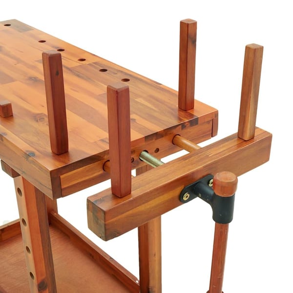 vidaXL Arbeidsbenk med skrustikker 92x48x83 cm heltre akasie