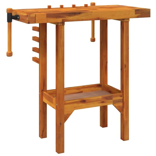vidaXL Arbeidsbenk med skrustikker 92x48x83 cm heltre akasie