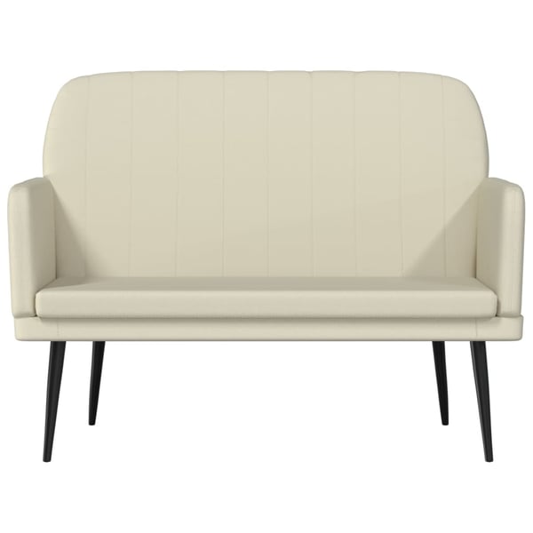 vidaXL bænk 107x80x81 cm kunstlæder cremefarvet