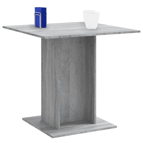 vidaXL Spisebord grå sonoma 80x80x75 cm konstruert tre