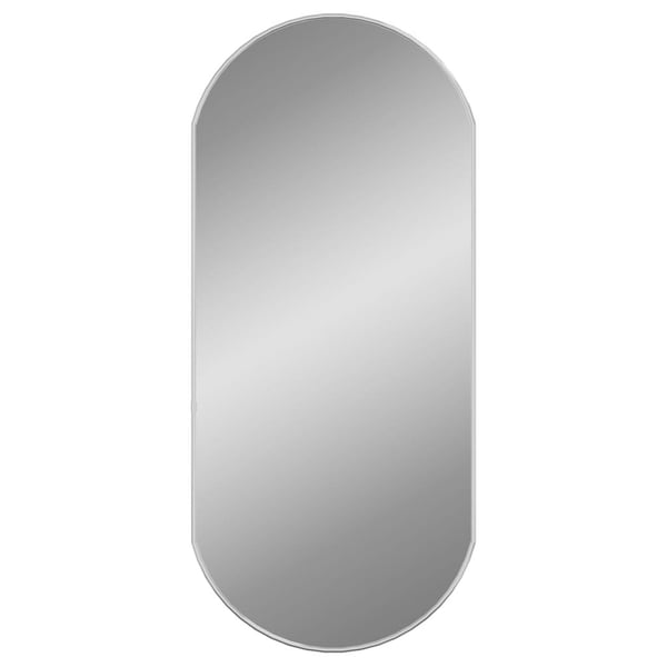 vidaXL Veggspeil sølv 90x40 cm oval