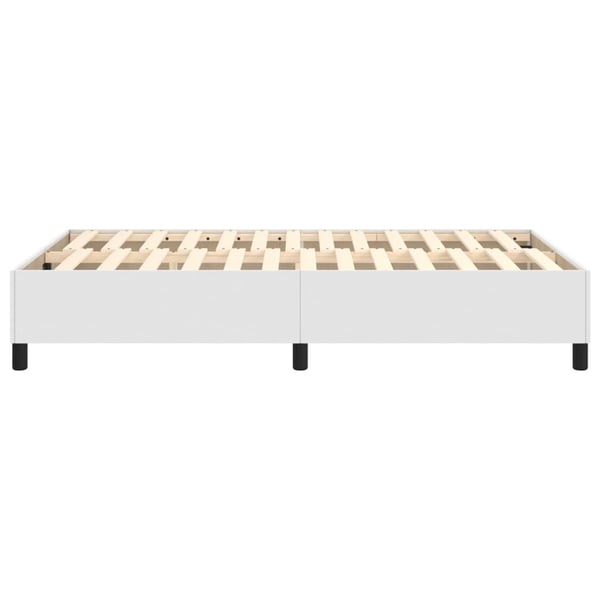 vidaXL Boxspring sengeramme 120x200 cm kunstlæder hvid