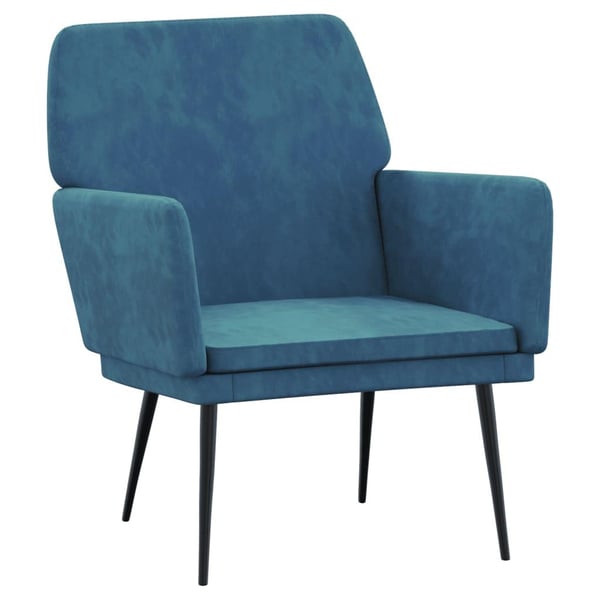 vidaXL lænestol 62x79x79 cm velour blå